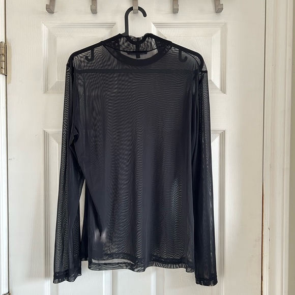 Long Sleeve Mesh Top - Picture 2 of 4